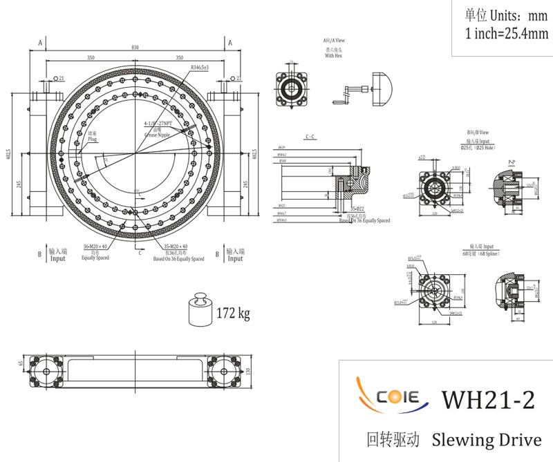 <b>WH21-2 雙蝸桿回轉傳動</b>